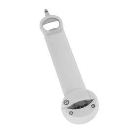 Retractable Bottle Opener, Functional Retractable Bottle Opener Made of Stainless Steel, Adjustable Cap Screwdriver, Thick Handle 3 in 1 for Home (Beige)