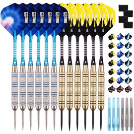 ONE80 Darts Set of 12 Steel Darts Set 20 g Professional Steel Darts with Metal Tip