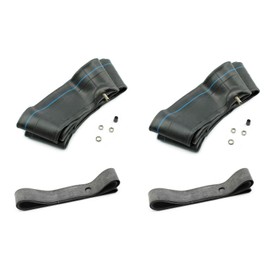 BISOMO Set of 2 inner tubes, 2 x rim tape, 2.25 x 16 inches, with Schrader valve, for Simson moped, trailer, moped