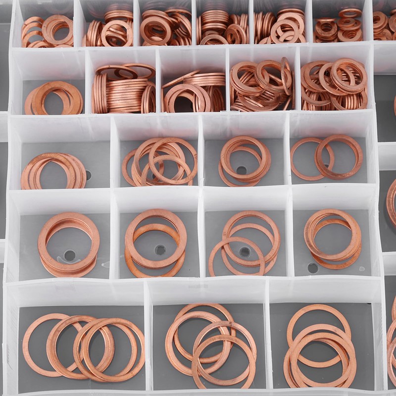 Copper Washer Set Kit with Plastic Box Good for All