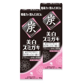 【まとめ買い】美白スミガキ 炭粒(炭・シリカ)配合 歯を白くするハミガキ フローラルティーミントの香り 90g×2個