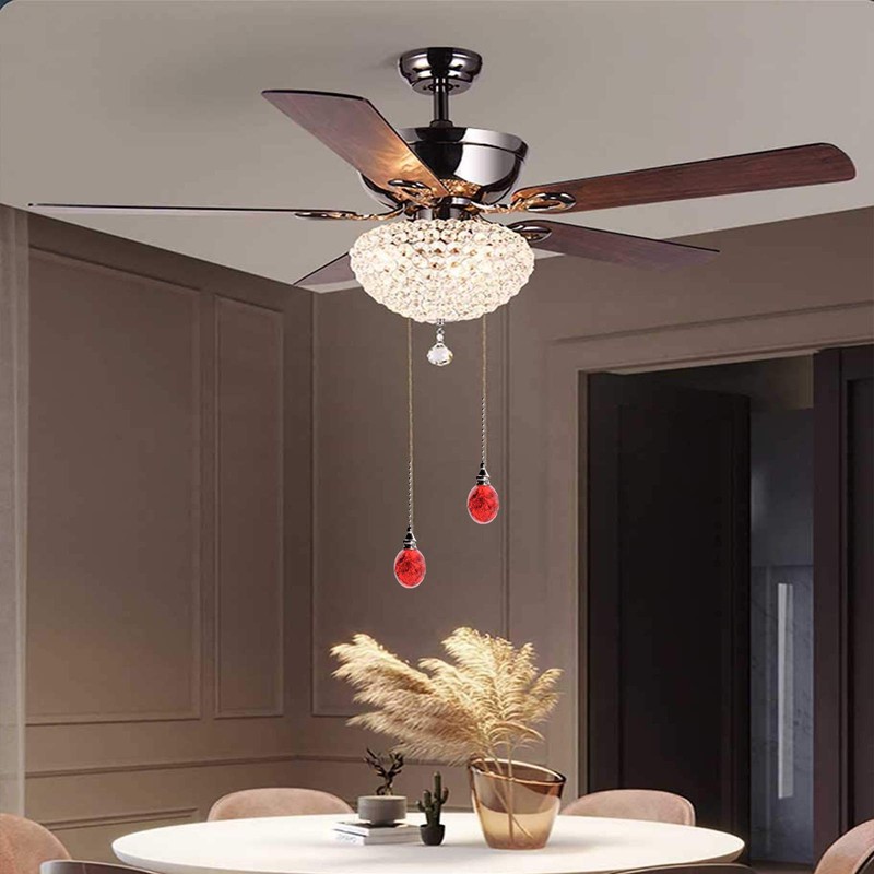 SUR-CIEL 2PCS Ceiling Fan Pull Chain, Pull Chains Extensions, Ceiling
