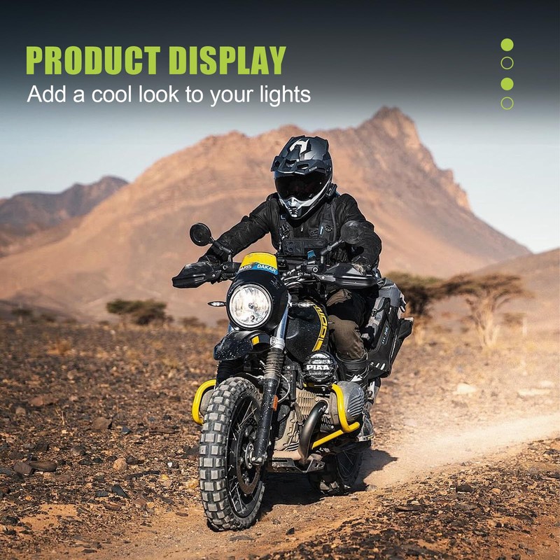 GLOBLED 5 3/4 inch Round LED Headlight Bucket for Motorcycle