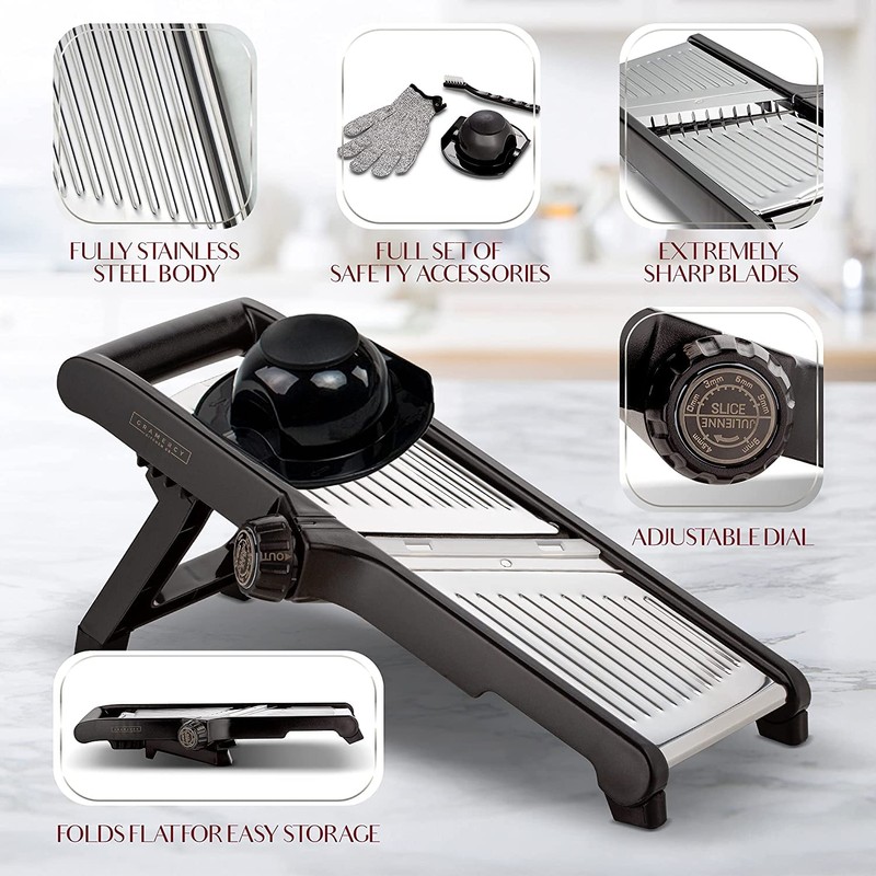 Gramercy Mandoline Food Slicer, Vegetable Cutter, Potato Slicer, Mandolin for