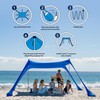 AMMSUN Beach Tent Sun Shelter, 10x10.5 FT Beach Canopy Tent