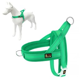 Plutus Pet No Pull Dog Harness with Breathable Mesh Padded, Adjustable Reflective Escape Proof Dog Harness, Quick Fit Dog Vest Harness for Small Medium Large Dogs(XS, Green)