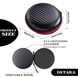 FEMONGY Pocket Ashtray Odour-Proof, Travel Ashtray, Pocket Ashtray, Pocket Ashtray for Travel, Large Capacity, Suitable for Travel (Black - Texture)