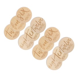 minkissy 12 pcs Double Sided Wooden Monthly Milestone Markers for Newborns Growth Photo Props Milestone Cards for Boys for Pregnancy Journey and Room Decor
