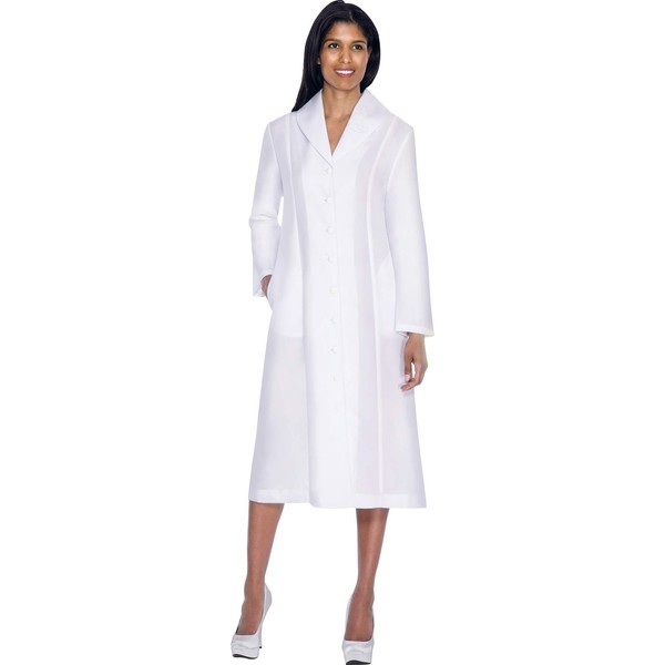 Plus Size Button-Front-Closure Dress with Hidden Side Pockets and Embroidered