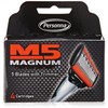 Personna M5 Magnum Razor Blades with Trimmer, 4 Ct Refill