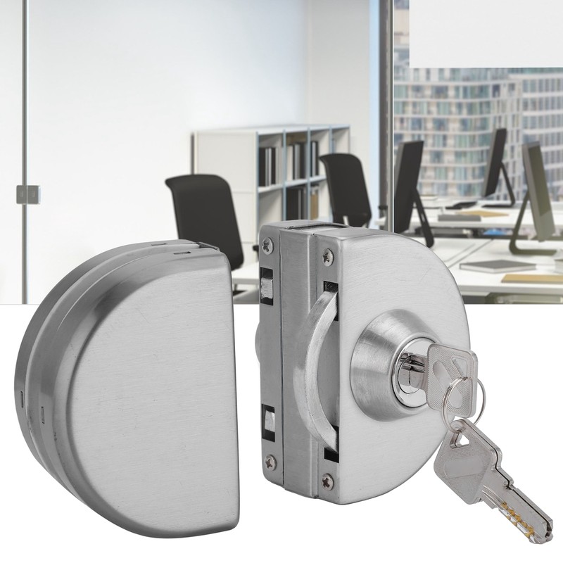 10‑12mm Thickness Glass Door Lock Stainless Steel Push Sliding Gate