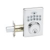 Copper Creek DBF3410PS Square Electronic Keypad Deadbolt, Polished Stainless
