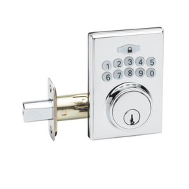 Copper Creek DBF3410PS Square Electronic Keypad Deadbolt, Polished Stainless