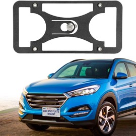 No Drill Front License Plate Bracket Mount Kit Compatible with Hyundai Tucson 2010-2021 | Installs in Seconds，Front Bumper License Plate Mounting Kit