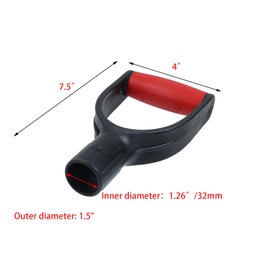 Coshar Replacement Shovel Handle Black Garden Spade Hand Shovel Plastic d Handle Shovels Replacement for Digging Gardening Tool Garden Shovel,Black 32mm Inner Diameter