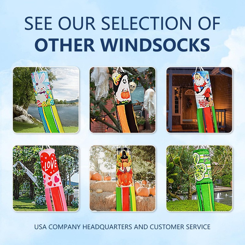 10 Pcs Holiday Windsocks - American, Rainbow, Patriotic - All