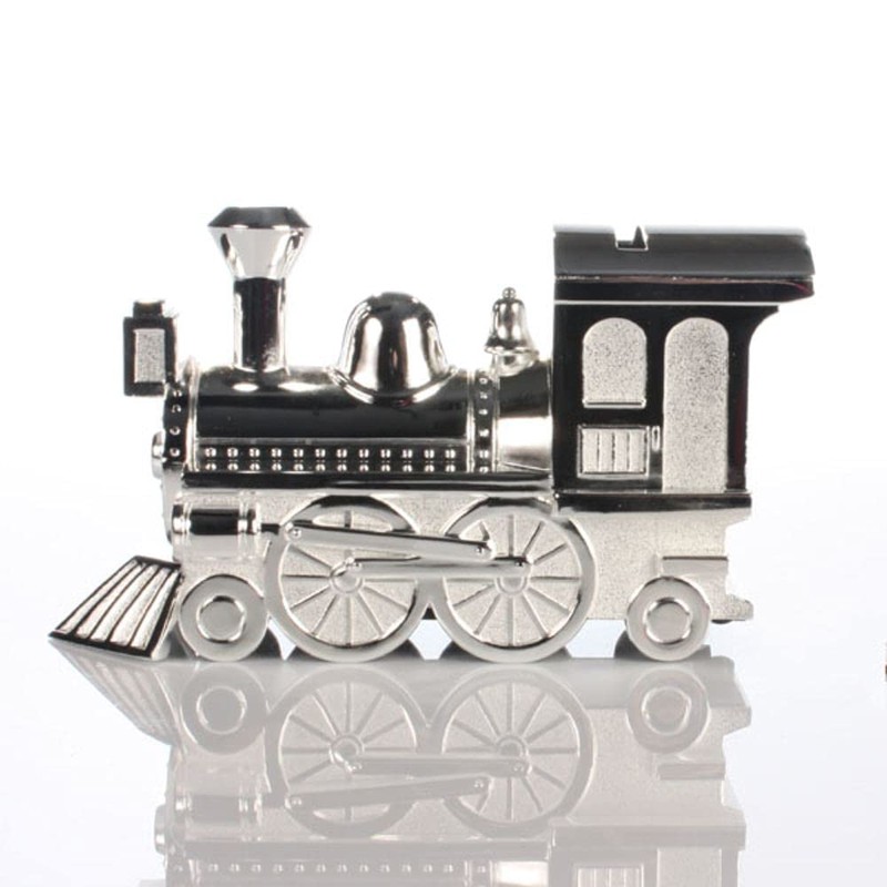 The Gift Experience Silver Plated Train Money Box | Engraved