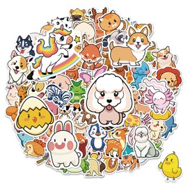 Kolmi 100PC Cute Animal Stickers for Kids, Animal Large Stickers for Kids Waterproof Dishwasher Safe Stickers Packs Vinyl Assorted Sticker Bulk for Girls, Boys, Teens