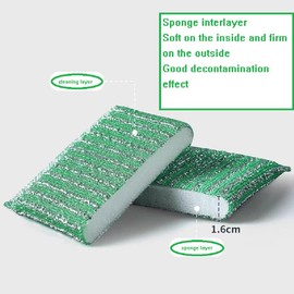 FORUMALL 3Pcs Colorful Strips, Soft Scouring Cloth, Dishcloth, Sponge, Thickening Kitchen, Brushing Pots, Not Easy To Get Oil, Household Washing Dishes（color Random） (3PCS)