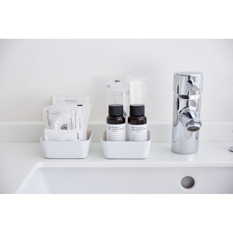 YAMAZAKI home Tower Amenity Tray S White, Small