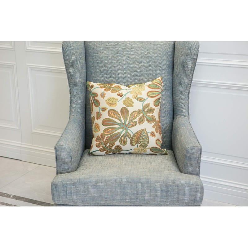 Mika Home Set of 2 Jacquard Tropical Leaf Pattern Throw