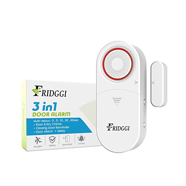 3-in-1 Alarm - Freezer Door Alarm with Delay, 0/5/10/30/60 Seconds,