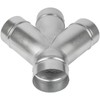 4" Inch W-Shape Ducting Splitter - 45 Degree Galvanized Steel