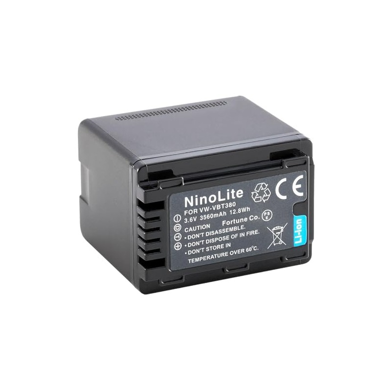 NinoLite VW-VBT380-K, VW-VQT380-K, Compatible with Panasonic, etc. vwvbt380_t.k.gai
