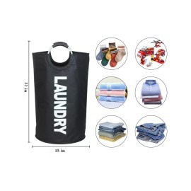 Unbranded 90L Large Laundry Basket Laundry Bag with Padded Handles Clothes Bin Collapsible