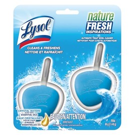 Lysol Lysol Automatic In-The-Bowl Toilet Cleaner, Cleans and Freshens Toilet Bowl, Atlantic Fresh Scent, 2 Count (Pack of 1)