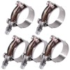 Glarks 5Pcs 41-46mm Stainless Steel T-Bolt Hose Clamps Turbo Intake