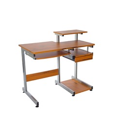 Techni Mobili Complete Computer Workstation Desk, 38" W x 22" D x 35" H, Woodgrain
