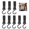 Pack of 8 S Hooks with Leather Loop, Hooks for