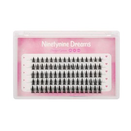 Ninetynine Dreams Tower Top Style Individual Manga Manhua Anime Lash Extensions (9-13mm) C Curl Reusable False Eyelash Soft & Lightweight Volume Lash Clusters