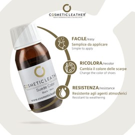 COSMETIC LEATHER PRODOTTI PROFESSIONALI PER LA CURA DELLA PELLE Liquid Leather Dye Suede Shoes Colour for Leather Accessories 50 ml 3 Colours Available, dark brown