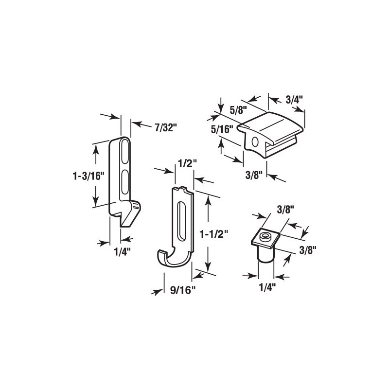 Prime-Line A 236 Sliding Screen Door Strike, Guide and Adjustment