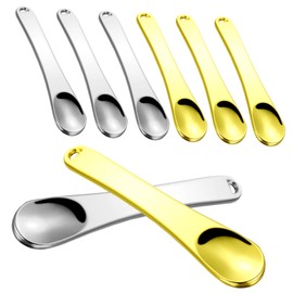 Mikinona 8pcs Metal Spatulas for Skincare and Makeup Multipurpose Beauty Tools for Creams Masks and Lotions Lightweight Design Hanging Colors