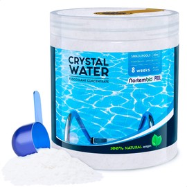 Nortembio Concentrated Natural Flocculant, 8 Weeks. Turbidity Remover for Small Pools and Spas. Clarifier Agent for Clear Water. Organic Product Safe for the Whole Family.