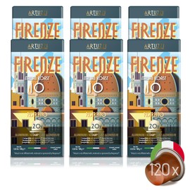 Artuzzi 120ct Compatible Nespresso Pods for Nespresso Originalline I Ristretto Firenze Coffee Capsules I Aluminum & Recyclable Coffee I Italian Dark Roast