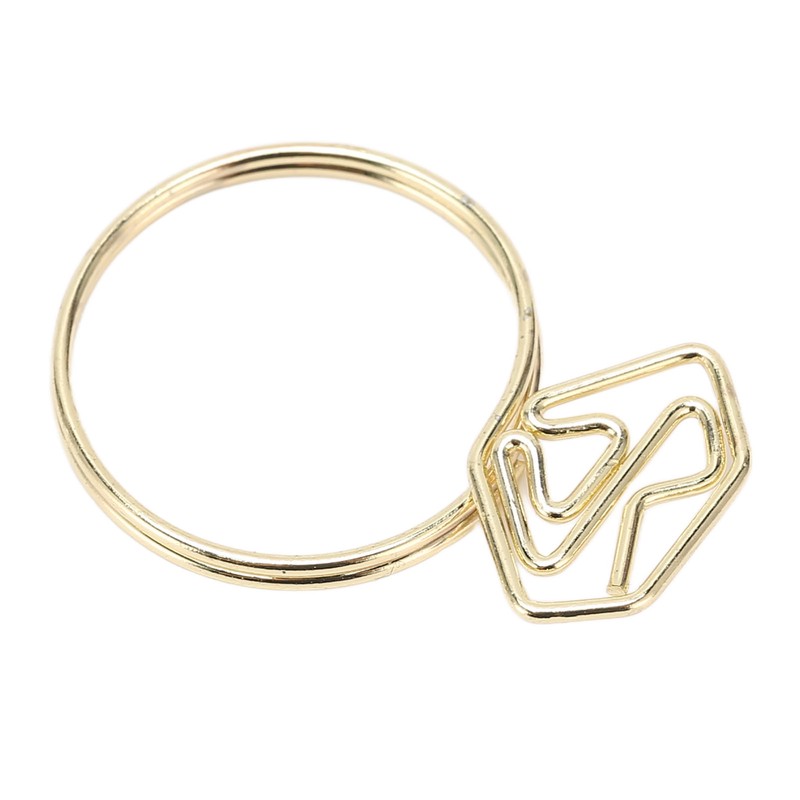 100Pcs Cute Paper Clips Ring Style Anti Slip Sturdy Electroplated