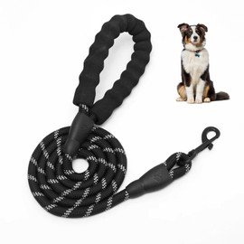 Dog Leash, 1/2 inch x 6.56 Foot Strong Dog Leash with Comfortable Padded Handle and Highly Reflective Threads Large and Medium Breeds