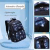 Galaxy School-Bag Backpack and Lunch-Bag Set for Boys Middle-School Elementary
