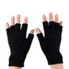 1Pair Half Finger Gloves Winter Warm Fingerless Stretchy Knit Gloves