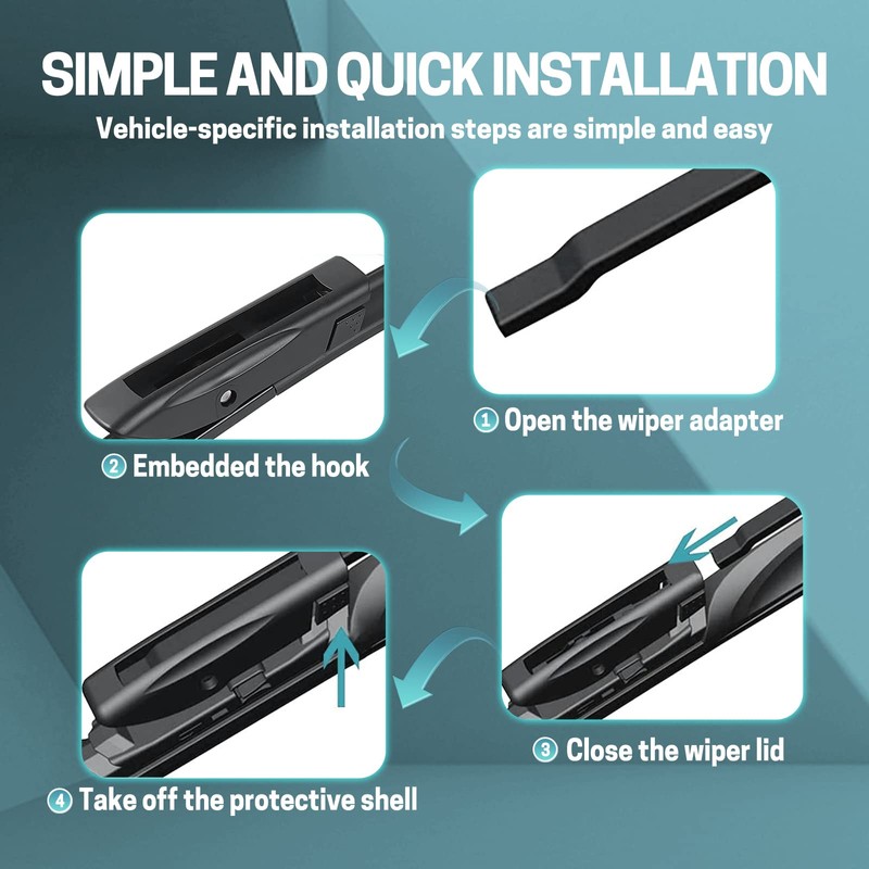 19"+18" Windshield Wiper Blades - Replacement for 2013-2015 Mini Cooper
