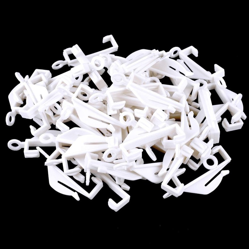 GADGET PLANET Plastic Curtain Hooks (Pack of 80) Curtain Glider