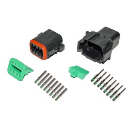 Unbrand Black Deutsch DT 2 3 4 6 8 12 Pin Connector Electrical Kit 14-16 GA Contact - 12