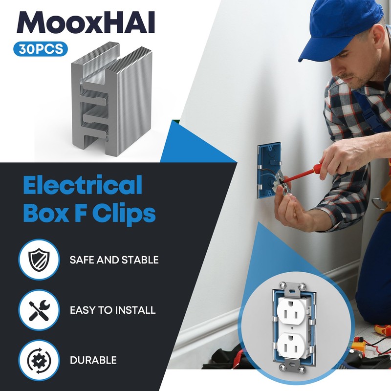 MooxHAI 30 Pcs Switch Box Straps on Electrical Outlet Repair