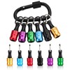 katerk 6pcs Bit Holder with Carabiner Socket for Mens Gift,