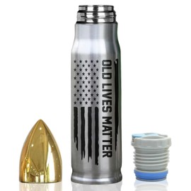 Old Lives Matter 17oz Bullet Tumbler - Gifts for Dad from Daughter Son Wife - Funny Dad Gifts for Christmas Fathers Day, Retirement Gifts for Men, Birthday Gifts for Men Grandpa Senior Citizen