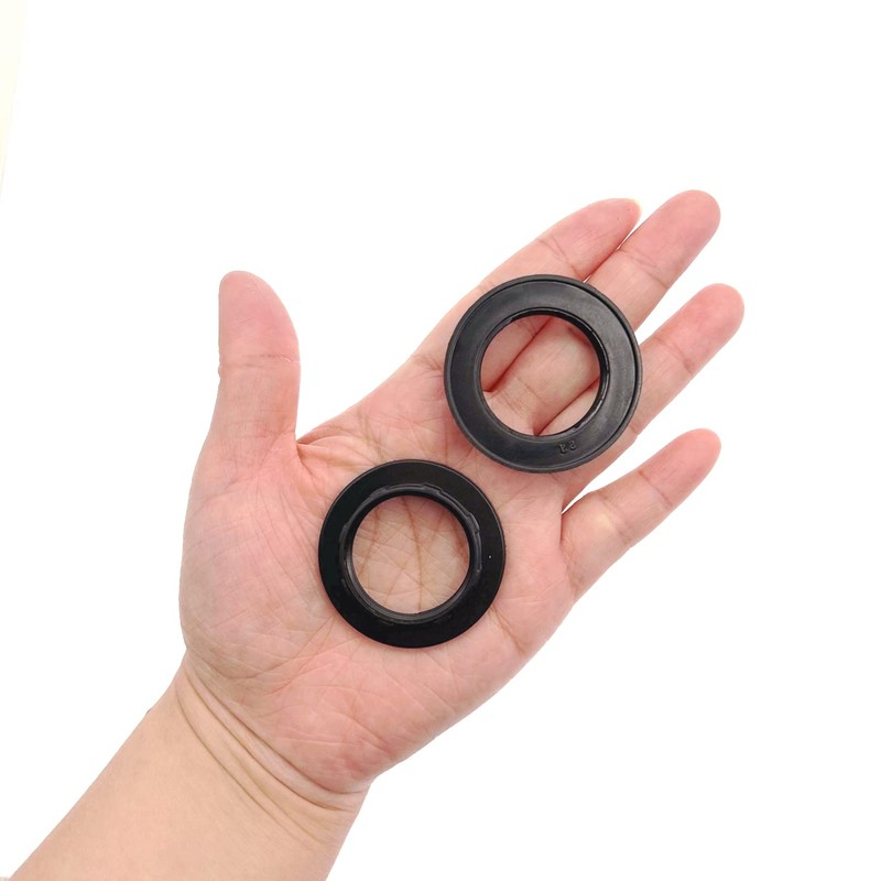 CCHAMP 6 x Lampshade Collar Ring Converter E14 Plastic Black,